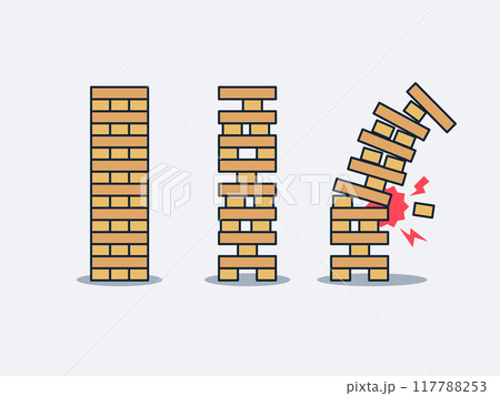 The Game about stack and fall. Isolated Vector...のイラスト素材 [117788253 ...