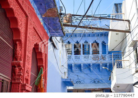 Internal views of streets at Jodhpur, the blue city 117790447