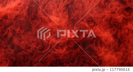 Red smoke abstract background, Digital illustration, background, texture or Web banner	 117790818