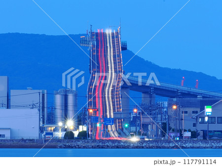 江島大橋(ベタ踏み坂)の夜景 江島大橋(ベタ踏み坂)の夜景 117791114