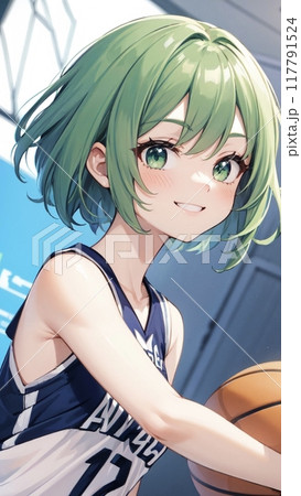 バスケ女子　女子バスケ　バスケットボール 117791524