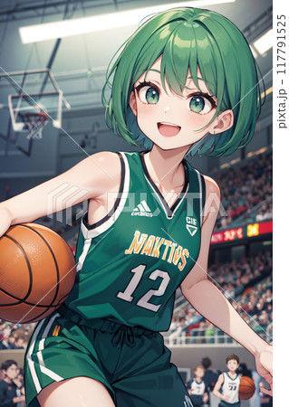 バスケ女子　女子バスケ　バスケットボール 117791525