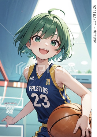 バスケ女子　女子バスケ　バスケットボール 117791526