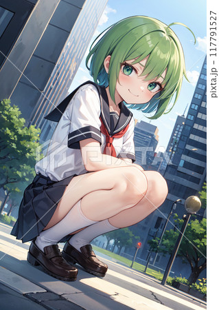 学生服と街　セーラー服と街 117791527