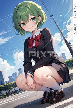 学生服と街　セーラー服と街 117791529