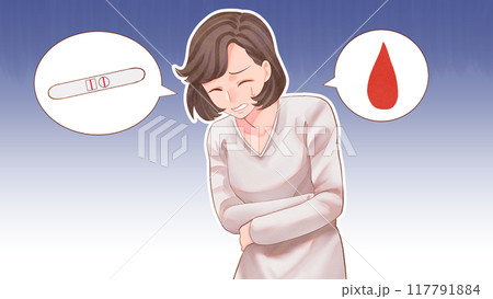 不正出血・化学流産する女性のイラスト 背景付き ブログサイズ 不正出血・化学流産する女性のイラスト 背景付き ブログサイズ 117791884