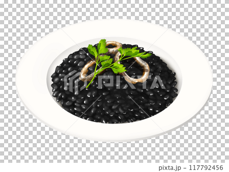 墨魚汁燴飯義大利黑米菜 117792456