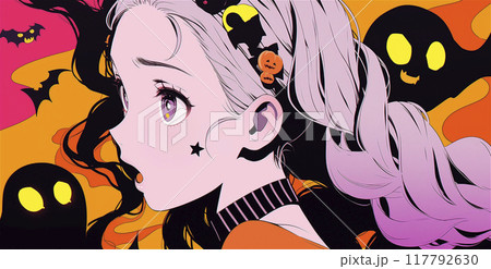 ハロウィンパーティー 魔女の姿の女性 ハロウィンパーティー 魔女の姿の女性 117792630