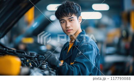 特定技能で働くベトナム人の自動車整備士 117793088