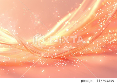 波をイメージした柔らかい曲線のグラフィック（壁紙・光沢・きらめき・音楽・ファンタジー・ラグジュアリー 117793839