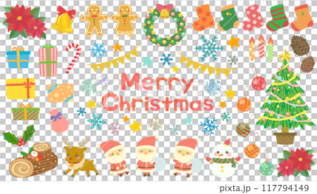 聖誕節插畫集向量素材 聖誕節插畫集向量素材 117794149