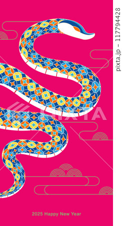 CNY auspicious snake poster CNY auspicious snake poster 117794428