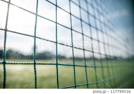 ゴールネットによるネットの下の網 117794516