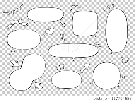圓形手繪語音氣泡集 117794688