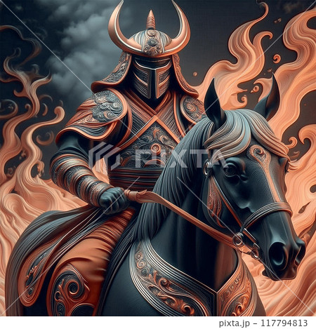 馬に乗った武士 Samurai 武将のイラスト素材 [117794813] - PIXTA