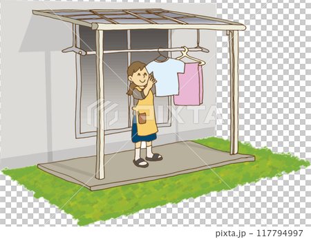 家庭主婦烘乾衣物 家庭主婦烘乾衣物 117794997