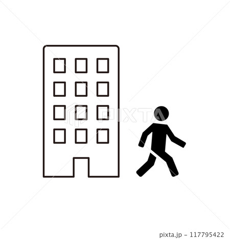 離職_モノクロ 離職_モノクロ 117795422