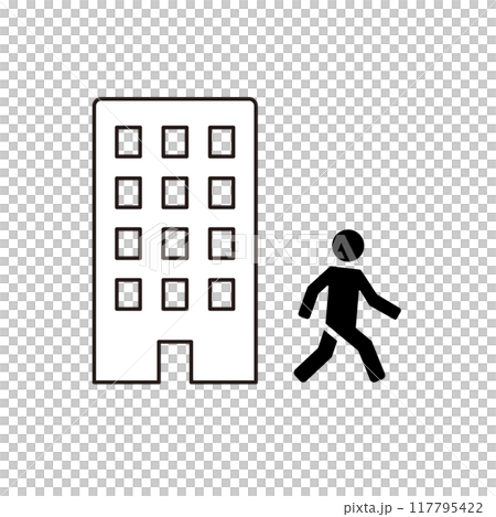 離職_モノクロ 離職_モノクロ 117795422