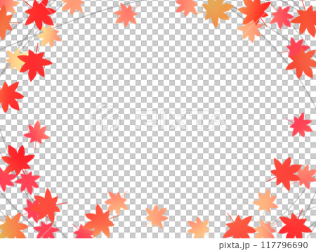 Autumn leaves frame 117796690