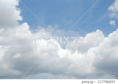 blue sky with cloud. natural background with copy space. 117796697