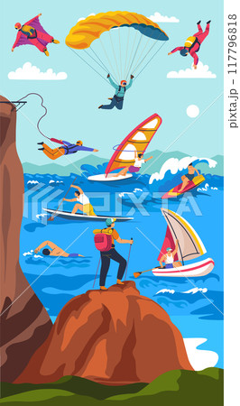 Adventure Sports Compilation Vector Art 117796818
