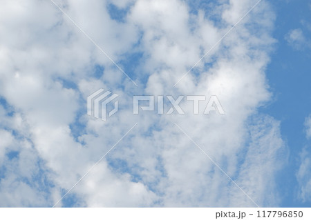 blue sky with cloud. natural background with copy space. 117796850