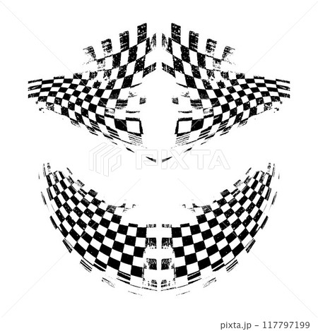 Grunge checkered race flags set Grunge checkered race flags set 117797199