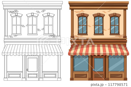 Vintage Storefront Illustration 117798571