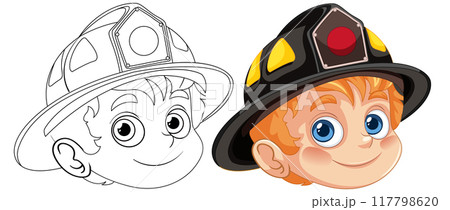 Firefighter Boy Illustration Firefighter Boy Illustration 117798620