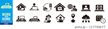 リモートワーク アイコン リモートワーク アイコン 117798677