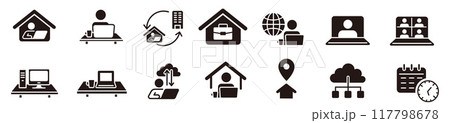リモートワーク アイコン リモートワーク アイコン 117798678