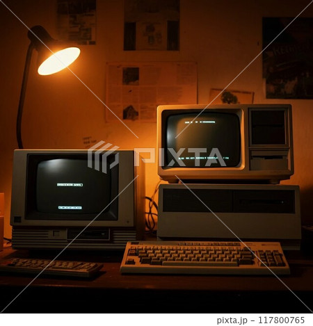 【AI生成】オールドコンピュータ（古いPC）196004 117800765