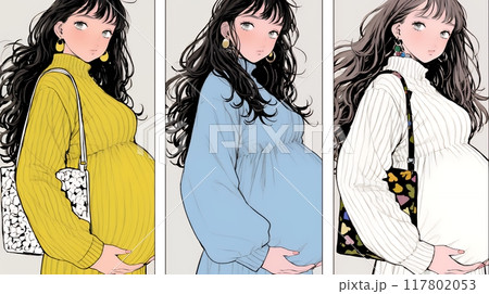 妊娠している若い女性