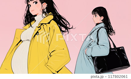 妊娠している若い女性