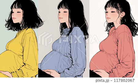 妊娠している若い女性