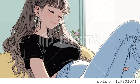 妊娠している若い女性
