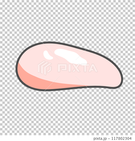 鶏肉 生肉 イラスト 鶏肉 生肉 イラスト 117802304