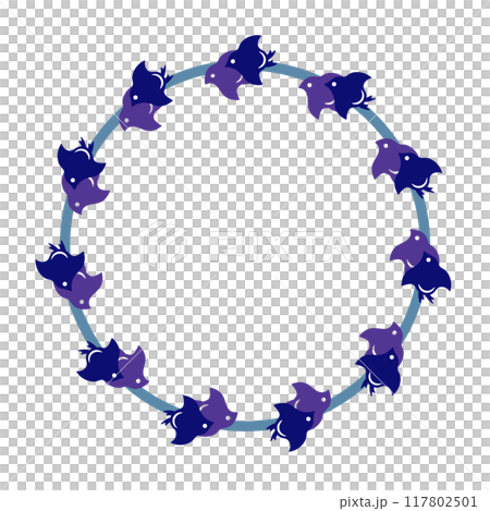 Houndstooth circular decorative frame illustration 117802501