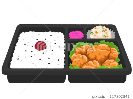 唐揚げ弁当のイラスト 唐揚げ弁当のイラスト 117802841