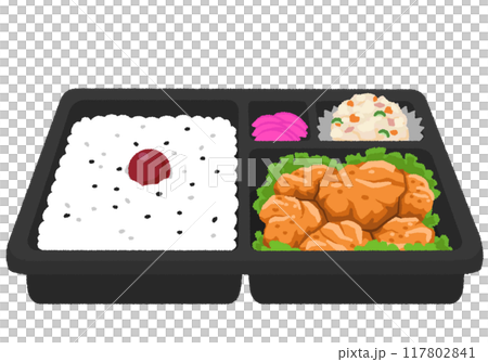 油炸午餐的插圖 117802841