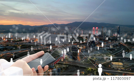 Business network concept. Teamwork. Partner ship. Shaking hands. High quality photo 117803097