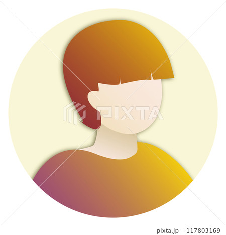 orange woman profile icon orange woman profile icon 117803169