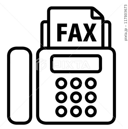 ファックスのアイコン 117803673