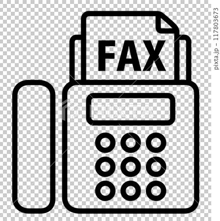 ファックスのアイコン 117803673