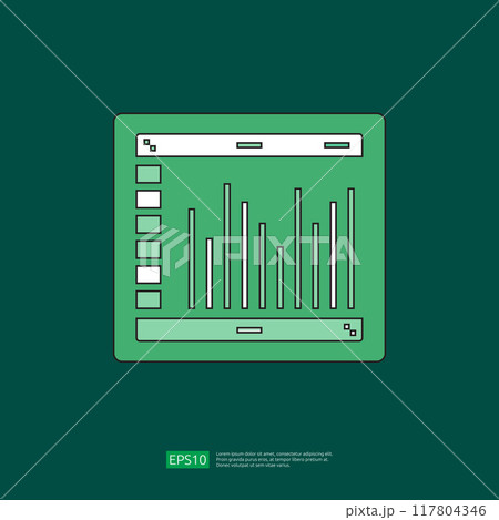 Spreadsheet flat outline icon flat illustration. Financial accounting report concept. office things for planning and accounting, analysis, audit, project management, marketing, research vector Spreadsheet flat outline icon flat illustration. Financial accounting report concept. office things for planning and accounting, analysis, audit, project management, marketing, research vector 117804346