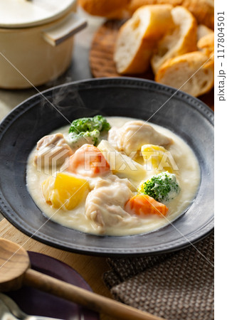 White cream stew. White cream stew. 117804501