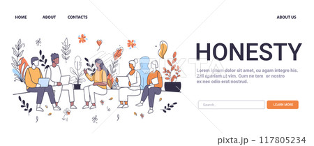 Honesty Mental Health Concept people sitting with laptops and books surrounded by plants and flowers in a garden-like setting website design Honesty Mental Health Concept people sitting with laptops and books surrounded by plants and flowers in a garden-like setting website design 117805234