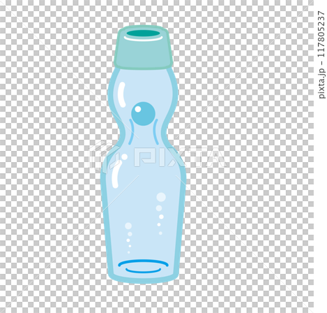 ラムネの瓶のイラスト 117805237