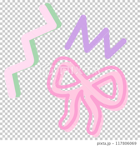 Illustration of pink ribbon for decoration, sticker, tattoo, cute patches, shirt print, women fashion, girly element, print, poster, post card, sign, symbol, cute element, brooch, confetti, lifestyle Illustration of pink ribbon for decoration, sticker, tattoo, cute patches, shirt print, women fashion, girly element, print, poster, post card, sign, symbol, cute element, brooch, confetti, lifestyle 117806069
