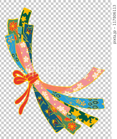 日本伝統文様で描いた束ね熨斗,タイプB 117806113